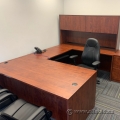 Heartwood Autumn Maple U/C Suite Desk w/ Overhead Storage